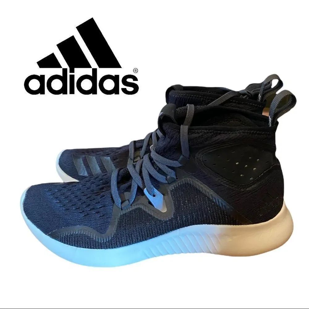 New in Box NIB Adidas "Edgebounce" Mid Black Running Shoes Sneakers 9.5